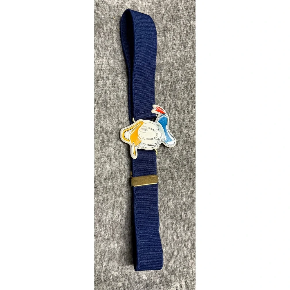Vintage LEE Disney Mickey Mouse Donald Duck Elastic Cinch Belts Set of 2